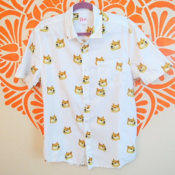 Phirts Other - Unusual Short Sleeve Button Up Akita Shirt L